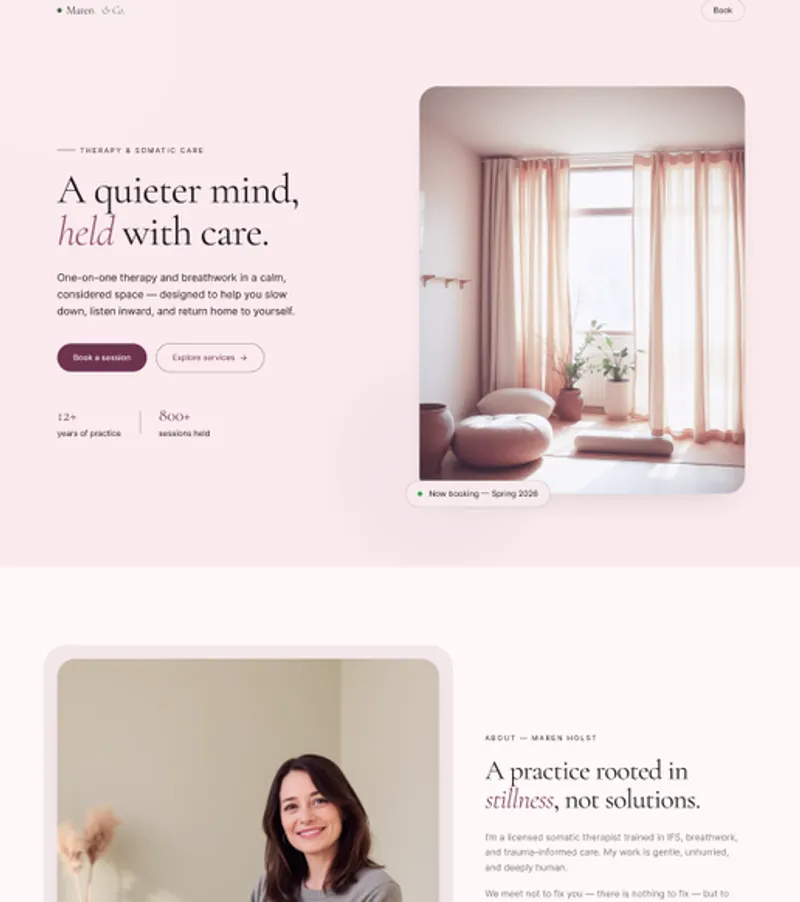 The Blush Calm template